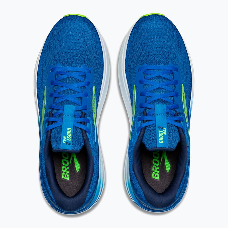 Brooks Ghost Max 2 scarpe da corsa da uomo blu olandese/geco verde/peacoat 14