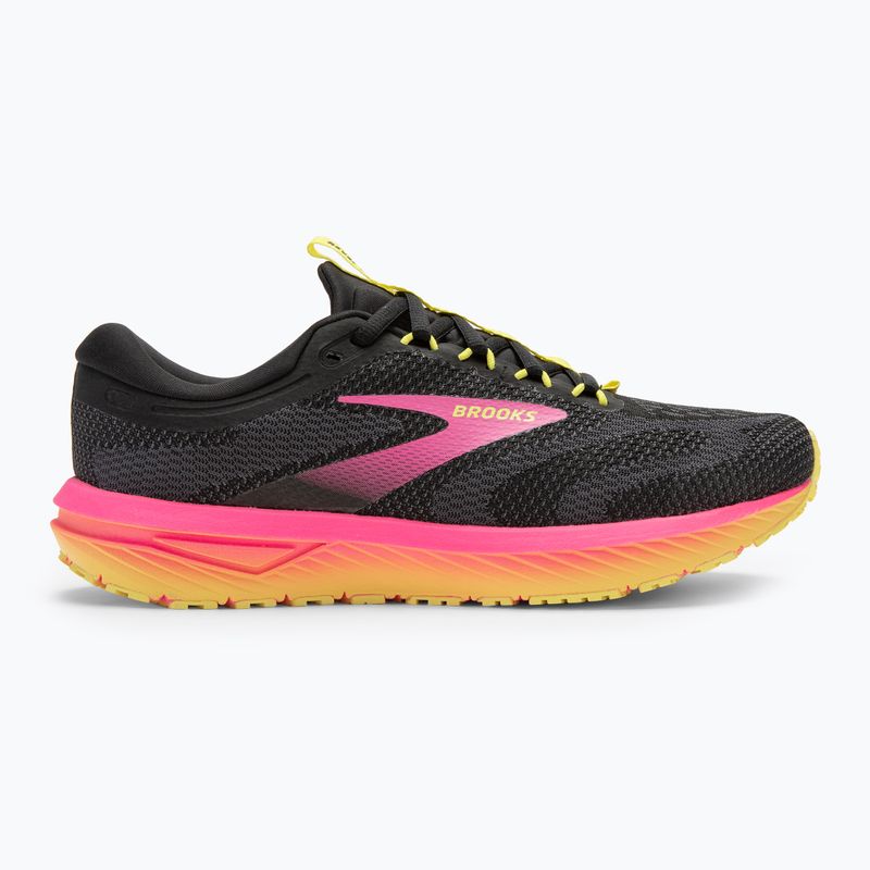 Brooks Revel 7 scarpe da corsa da donna nero/rosa/limone tonico 2