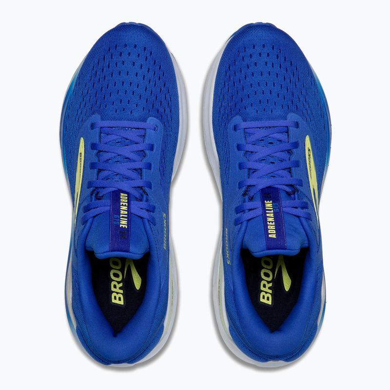 Scarpe da corsa Brooks Adrenaline GTS 24 wide fit da uomo, cobalto/giallo petrolio/peacoat 12