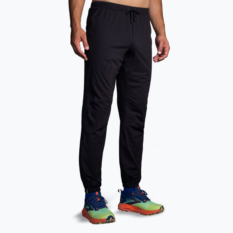 Pantaloni da corsa Brooks High Point Waterproof da uomo, nero