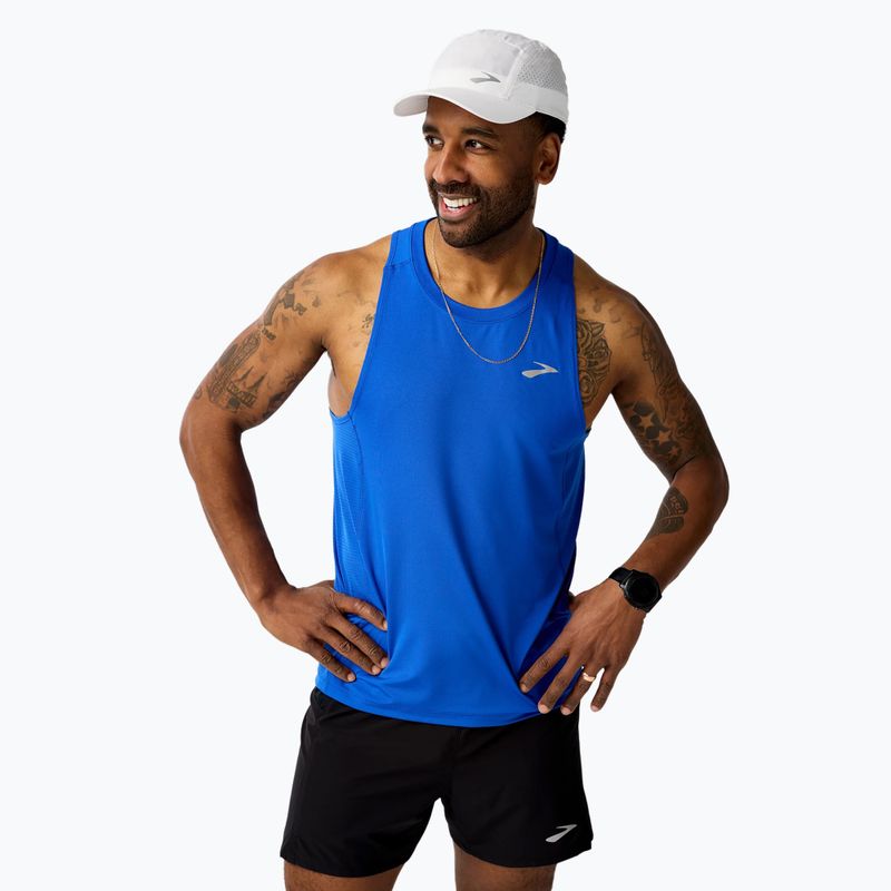 Canotta Brooks Atmosphere Singlet 3.0 da uomo neo blu 4