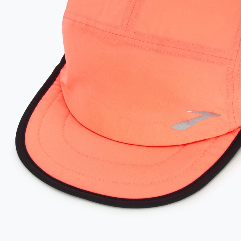 Cappello da baseball Brooks Lightweight Packable 2.0 neo ember/nero 3