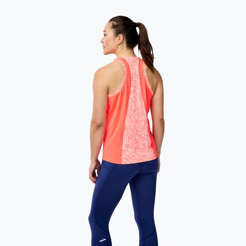 Canotta donna Brooks Sprint Free Tank 3.0 neo cayenne speedscape 2