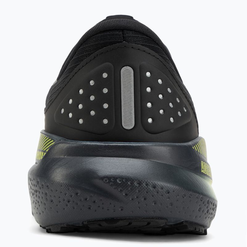 Scarpe da corsa Brooks Adrenaline GTS 24 da uomo, nero/ebano/nuovo giallo, resistenti alle intemperie 6