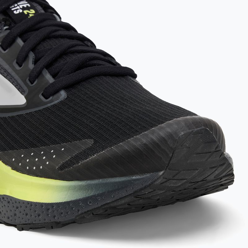 Scarpe da corsa Brooks Adrenaline GTS 24 da uomo, nero/ebano/nuovo giallo, resistenti alle intemperie 7