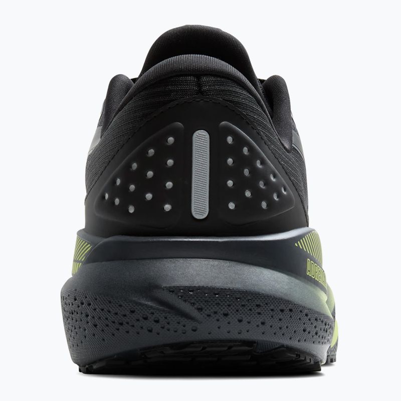 Scarpe da corsa Brooks Adrenaline GTS 24 da uomo, nero/ebano/nuovo giallo, resistenti alle intemperie 11