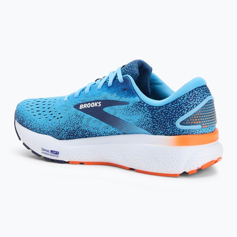 Brooks Ghost 16 scarpe da corsa uomo bonnie blu/nastro blu/arancione 3
