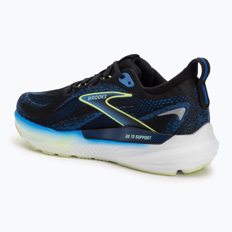 Scarpe da corsa da uomo Brooks Glycerin GTS 22 nero/cobalto/giallo antico 3