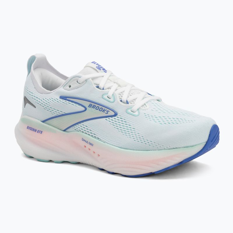 Scarpe da corsa da donna Brooks Glycerin GTS 22 bianco/limpet shell/amparo blu