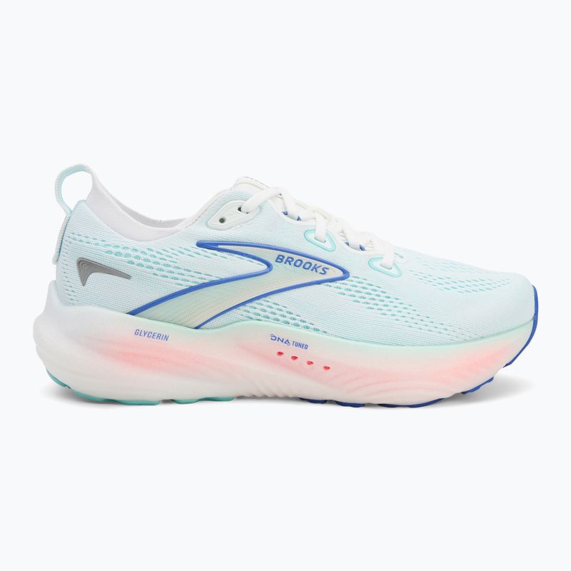 Scarpe da corsa da donna Brooks Glycerin 22 wide fit bianco/limpet shell/amparo blu 2