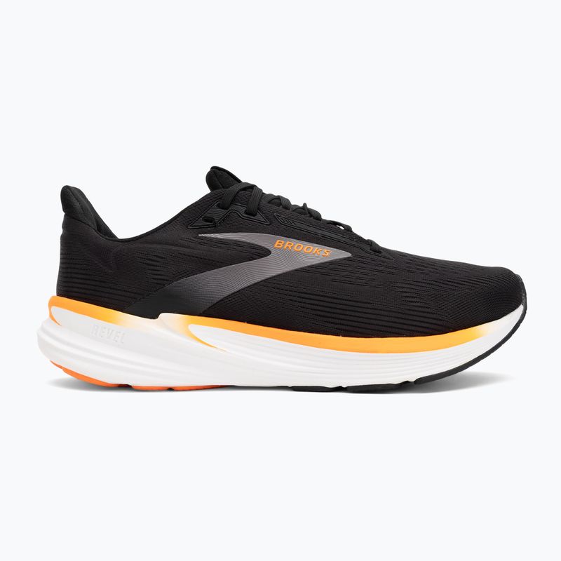 Scarpe da running uomo Brooks Revel 8 black/excalibur/orange 2