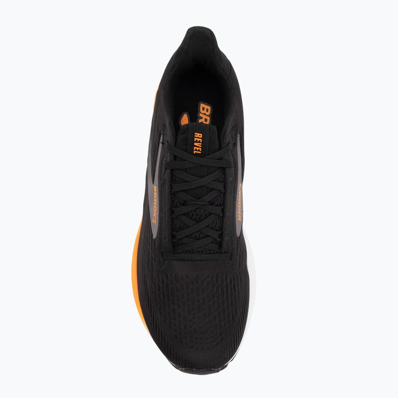 Scarpe da running uomo Brooks Revel 8 black/excalibur/orange 5