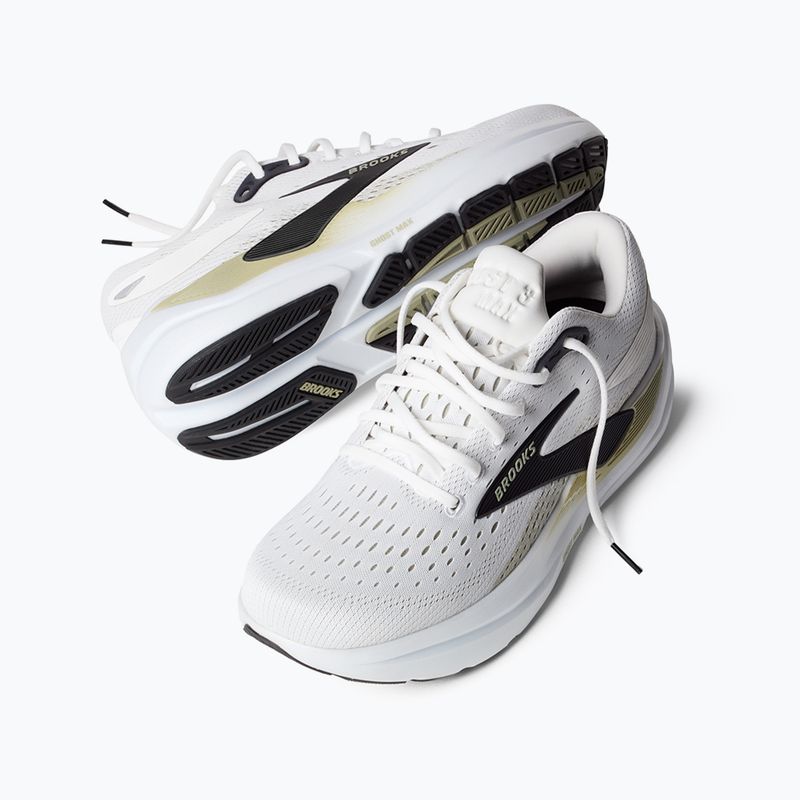 Scarpe da running uomo Brooks Ghost Max 3 bright white/tea/black 9