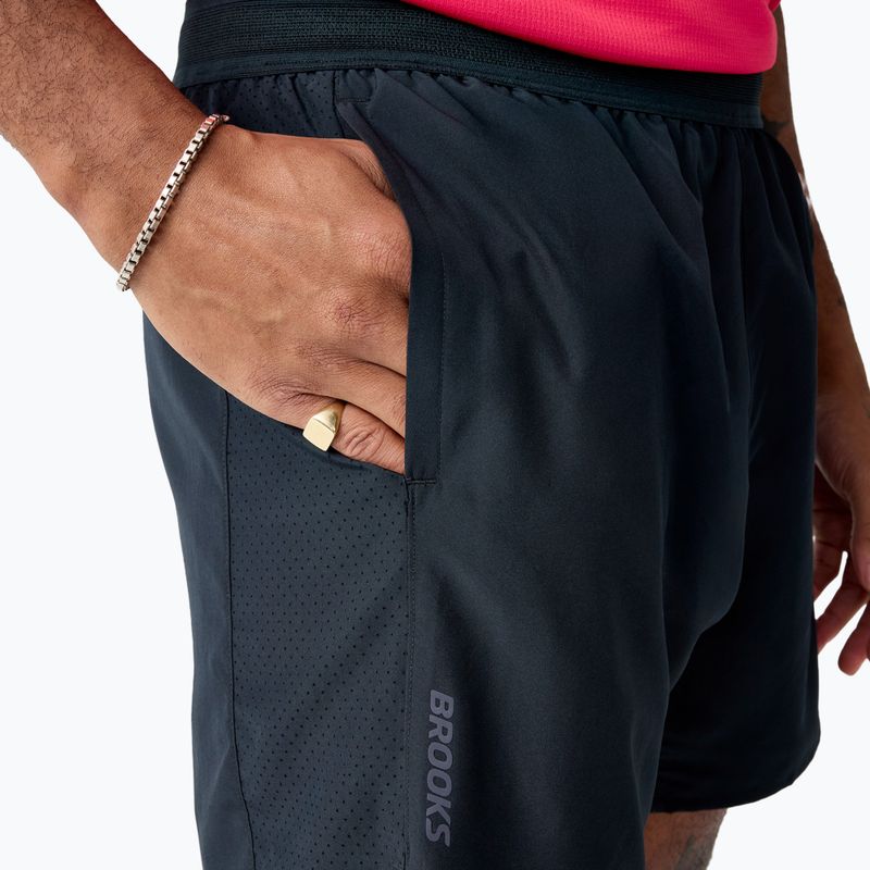 Pantaloncini da running da uomo Brooks Dash 2in1 black 3