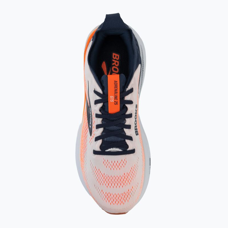 Scarpe da running da uomo Brooks Adrenaline GTS 25 white/spellbound/orange 5