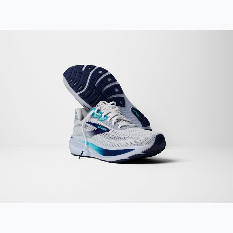 Scarpe da running da uomo Brooks Ghost 17 white/beacon blue/ipanema 8