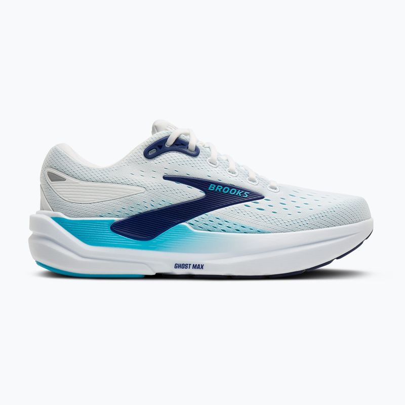 Scarpe da running da uomo Brooks Ghost Max 3 bright white/beacon blue/teal 2
