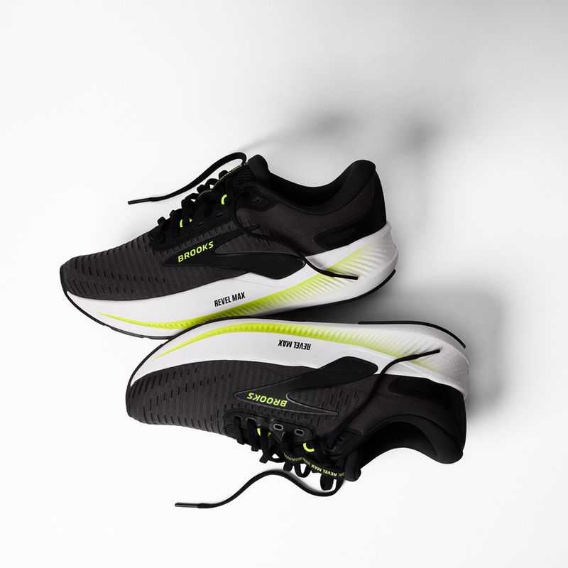 Scarpe da running da uomo Brooks Revel Max ebony/black/nightlife 8