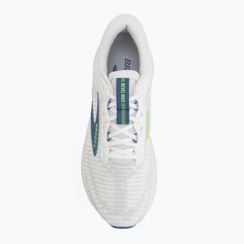 Scarpe da running da uomo Brooks Revel Max white/moonlight/green gecko 5