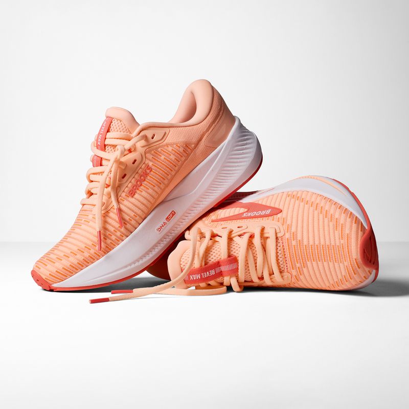 Scarpe da running da donna Brooks Revel Max peach echo/white 8