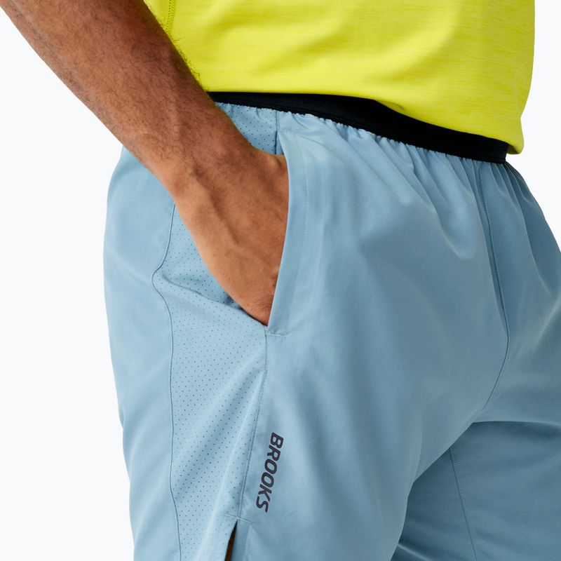 Pantaloncini da corsa da uomo Brooks Dash blue 5