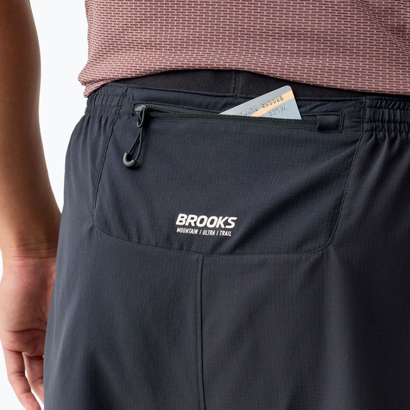 Pantaloncini da corsa da uomo Brooks Cascadia 2-in-1 Short black 4