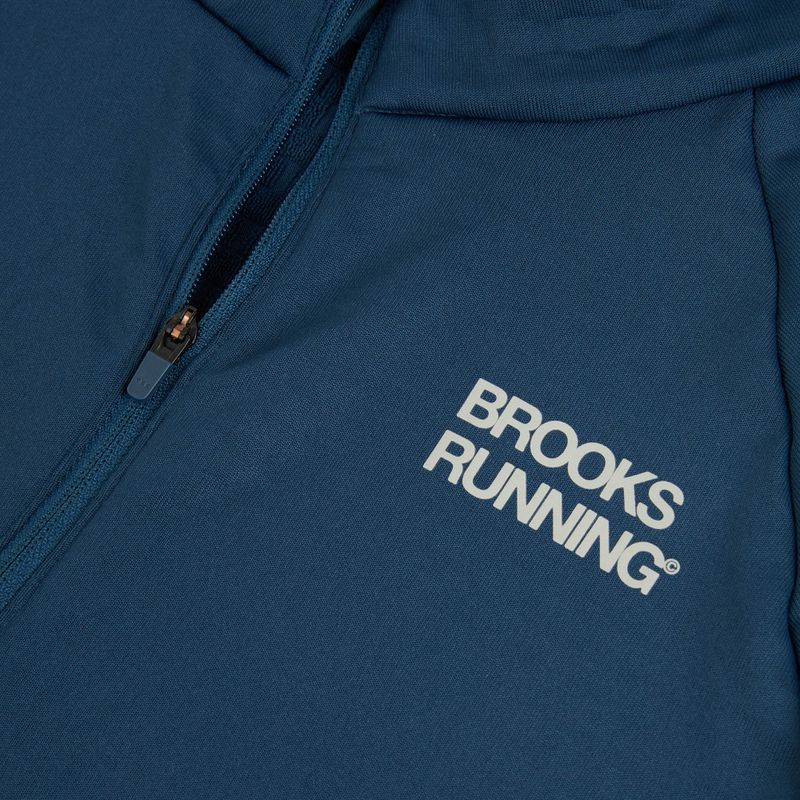Felpa da corsa uomo Brooks Thermal Reflective 1/2 Zip blue 3