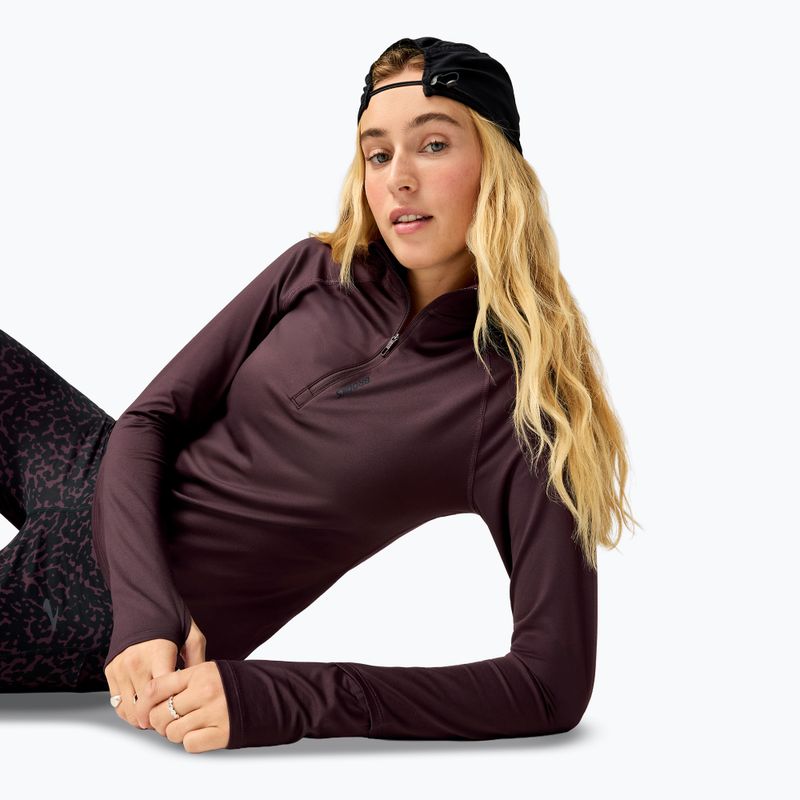 Felpa da corsa da donna Brooks Dash 1/2 Zip 3.0 brown 3