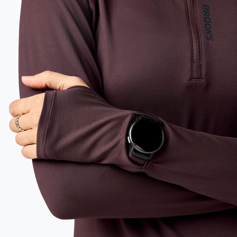 Felpa da corsa da donna Brooks Dash 1/2 Zip 3.0 brown 4