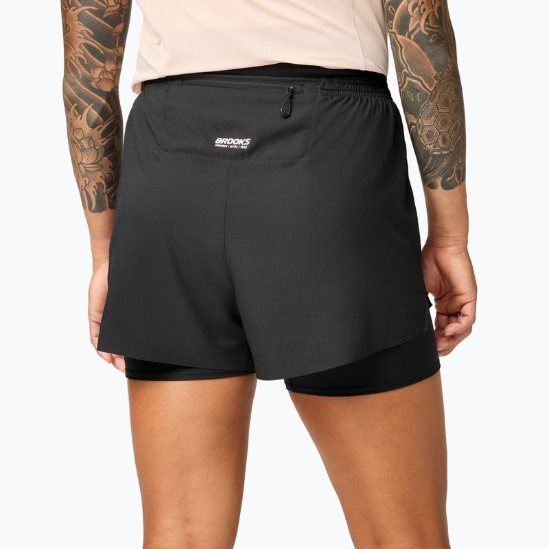 Pantaloncini da corsa da donna Brooks Cascadia 2-in-1 Short black 2