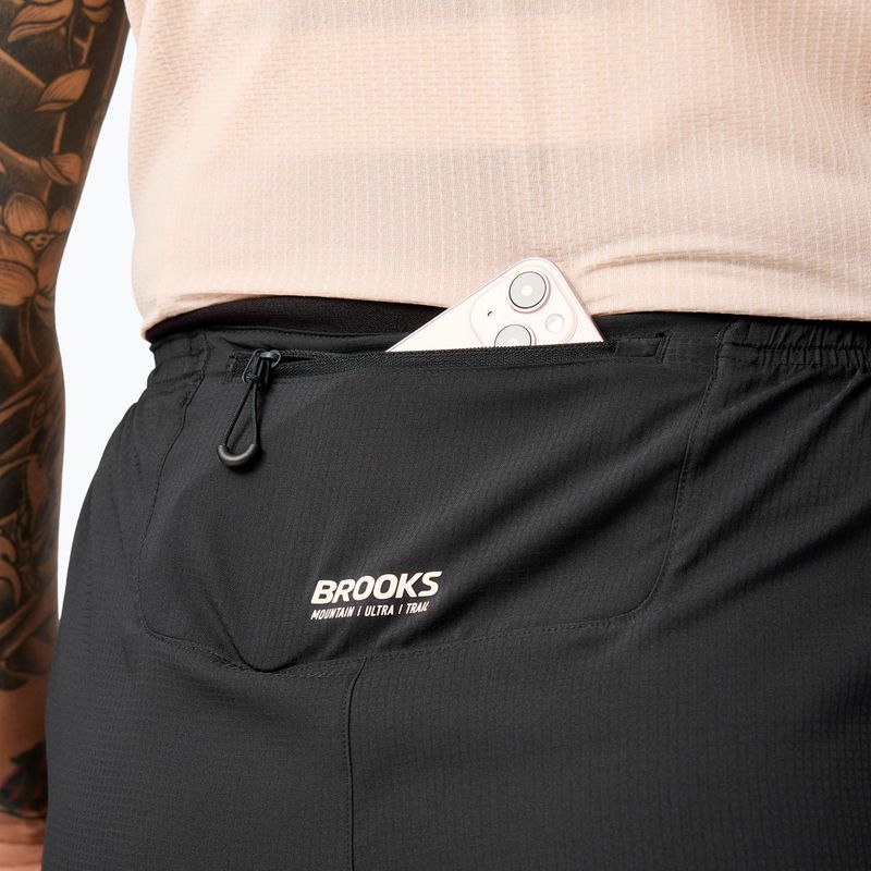 Pantaloncini da corsa da donna Brooks Cascadia 2-in-1 Short black 5