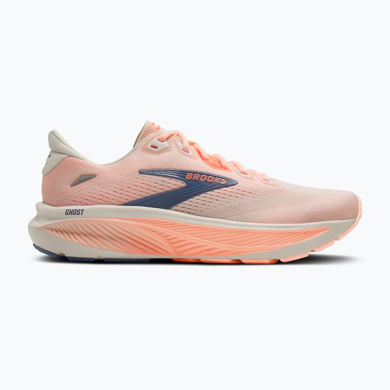 Scarpe da corsa donna Brooks Ghost 18 star white/cyber peach/grey 2