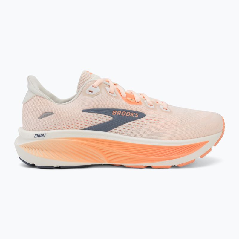 Scarpe da corsa donna Brooks Ghost 18 star white/cyber peach/grey 2
