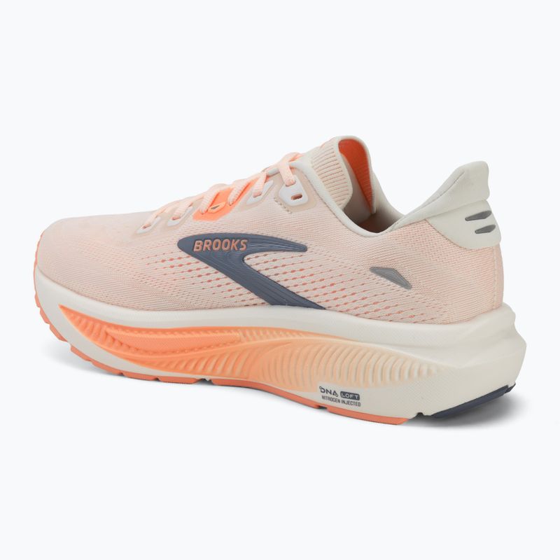 Scarpe da corsa donna Brooks Ghost 18 star white/cyber peach/grey 3