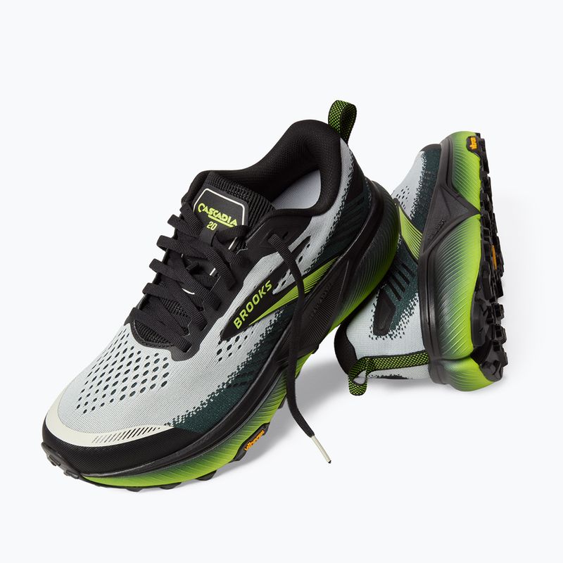 Scarpe da corsa uomo Brooks Cascadia 20 grey/black/nightlife 6