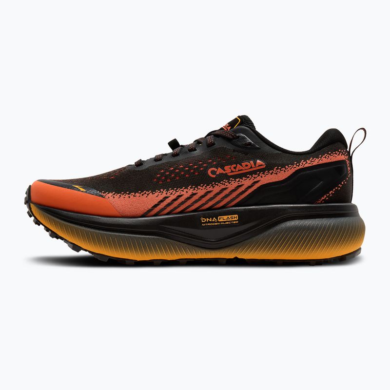 Scarpe da corsa uomo Brooks Cascadia 20 black/tigerlily/orange 3