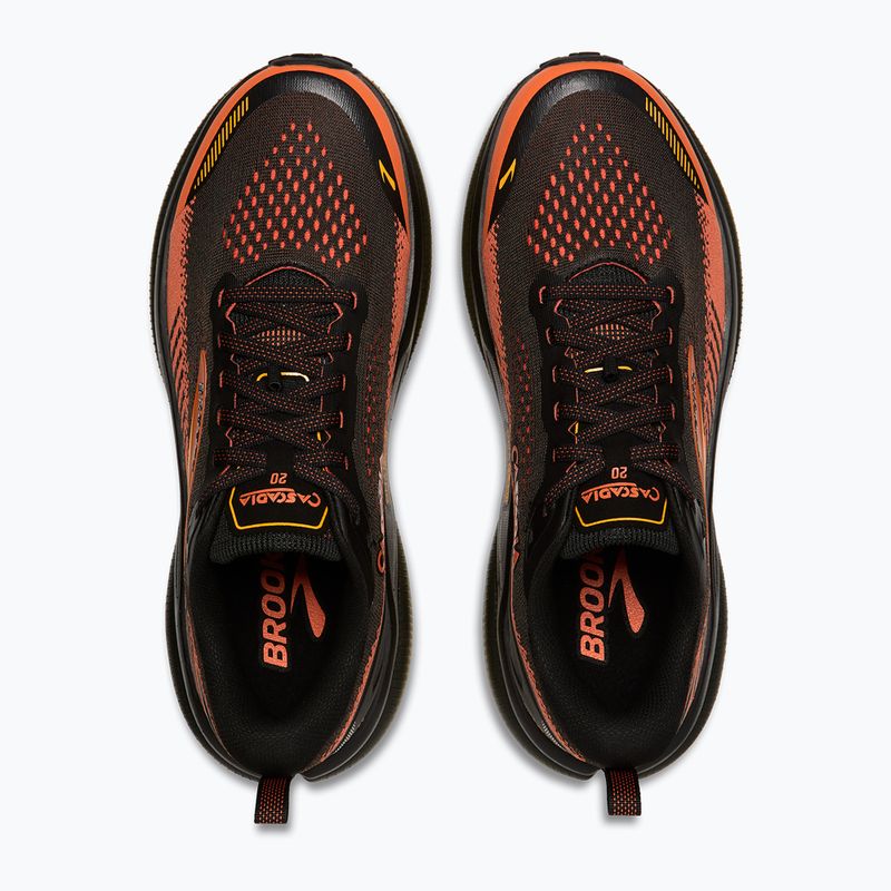 Scarpe da corsa uomo Brooks Cascadia 20 black/tigerlily/orange 5