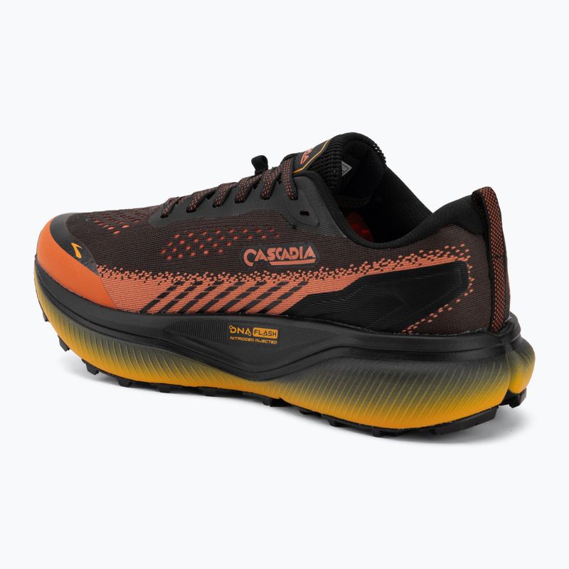 Scarpe da corsa uomo Brooks Cascadia 20 black/tigerlily/orange 3