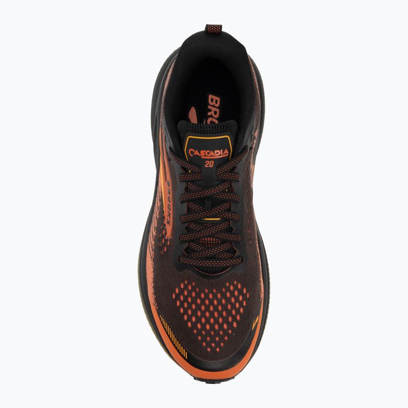 Scarpe da corsa uomo Brooks Cascadia 20 black/tigerlily/orange 5