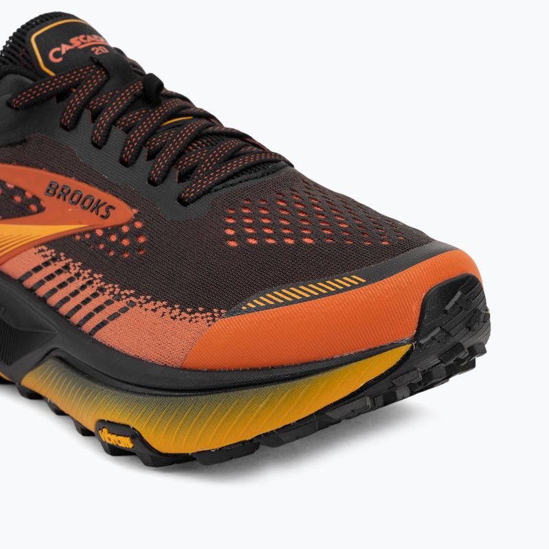 Scarpe da corsa uomo Brooks Cascadia 20 black/tigerlily/orange 7
