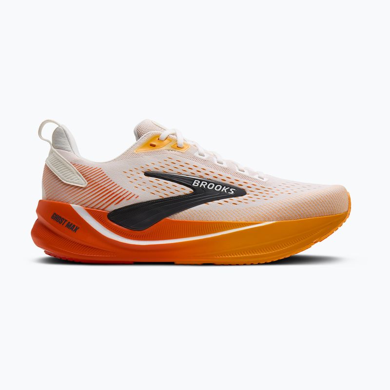 Scarpe da corsa uomo Brooks Ghost Max 4 white/orange/red 2