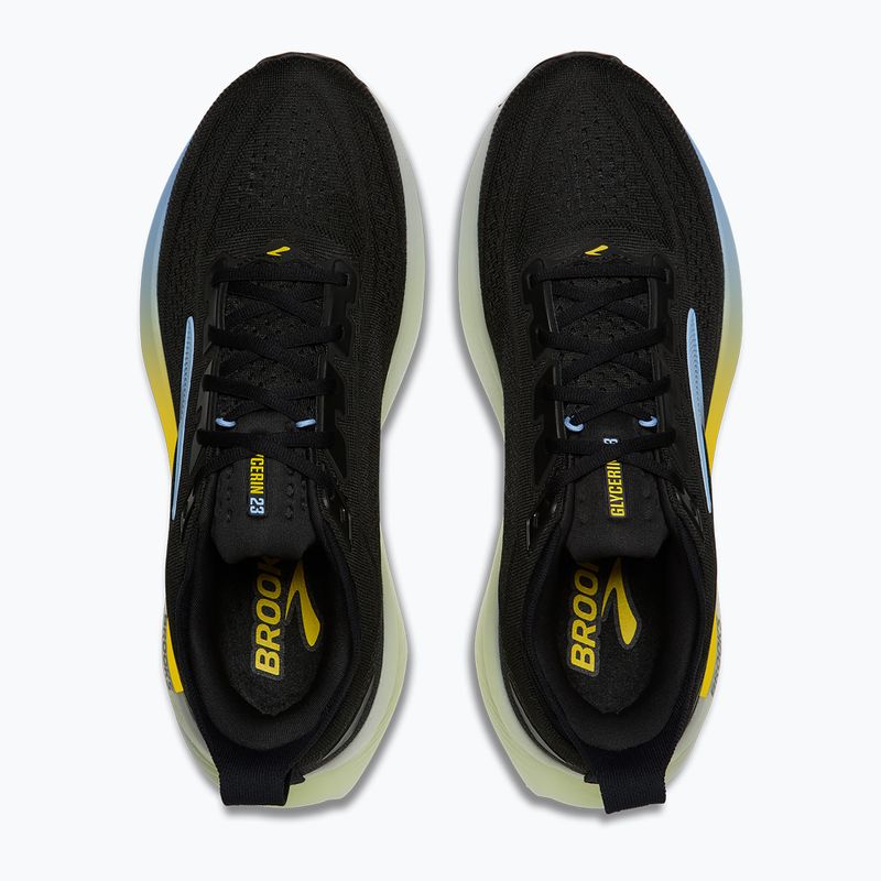 Scarpe da corsa uomo Brooks Glycerin 23 black/cyber yellow/nightlife 5