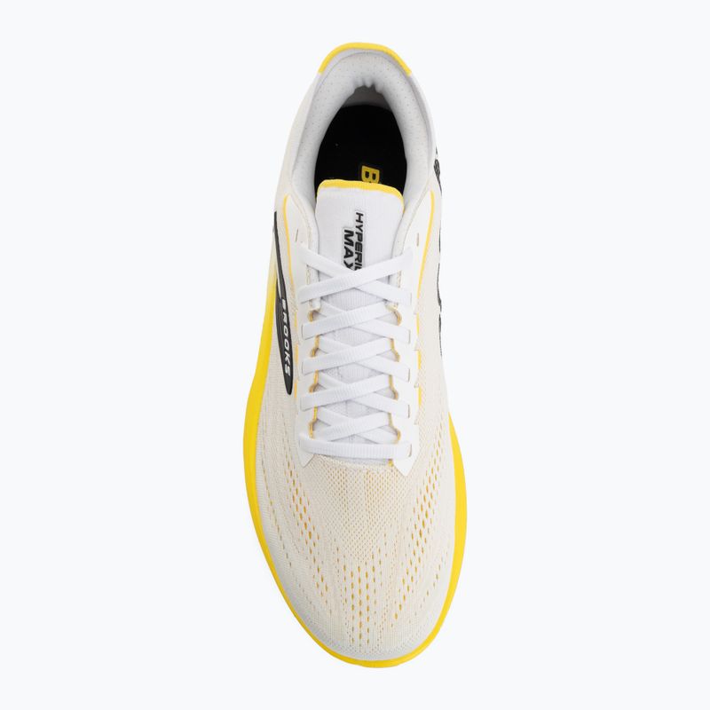Scarpe da corsa uomo Brooks Hyperion Max 4 white/cyber yellow/black 5
