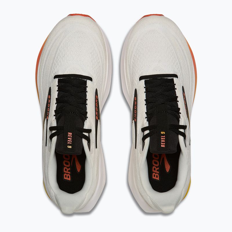 Scarpe da corsa uomo Brooks Revel 9 white/orange/black 5