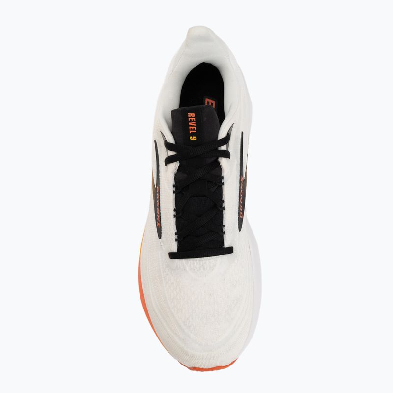 Scarpe da corsa uomo Brooks Revel 9 white/orange/black 5