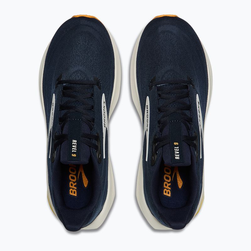 Scarpe da corsa uomo Brooks Revel 9 navy/navy/orange 5