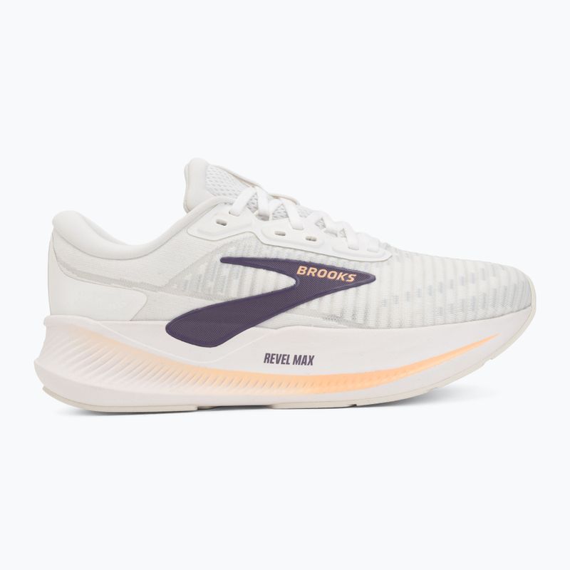 Scarpe da corsa donna Brooks Revel Max brightwhite/mulledgrape/peach 2