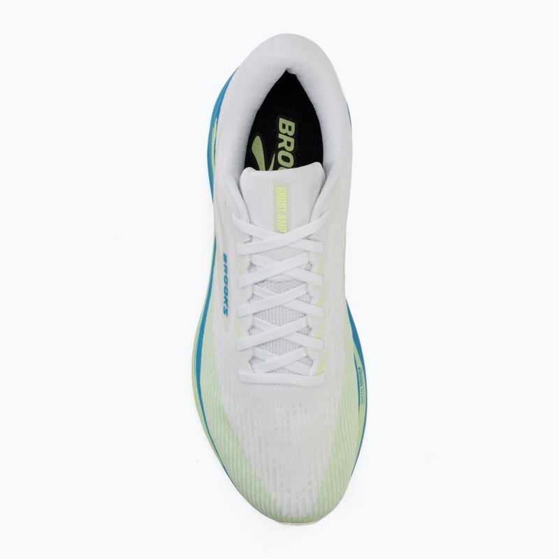 Scarpe da corsa uomo Brooks Ghost Amp white/blue/paradise green 5