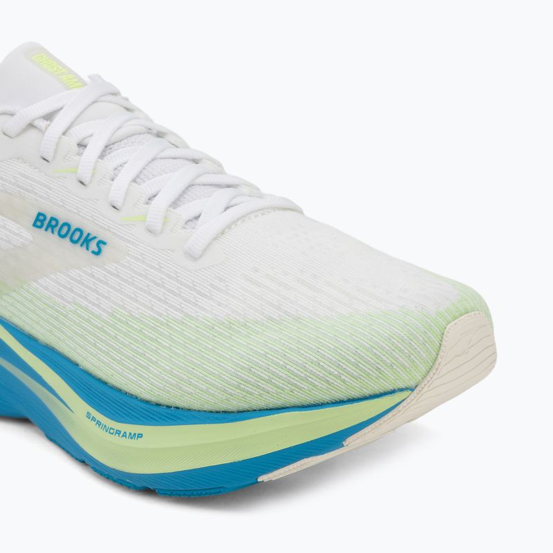 Scarpe da corsa uomo Brooks Ghost Amp white/blue/paradise green 7