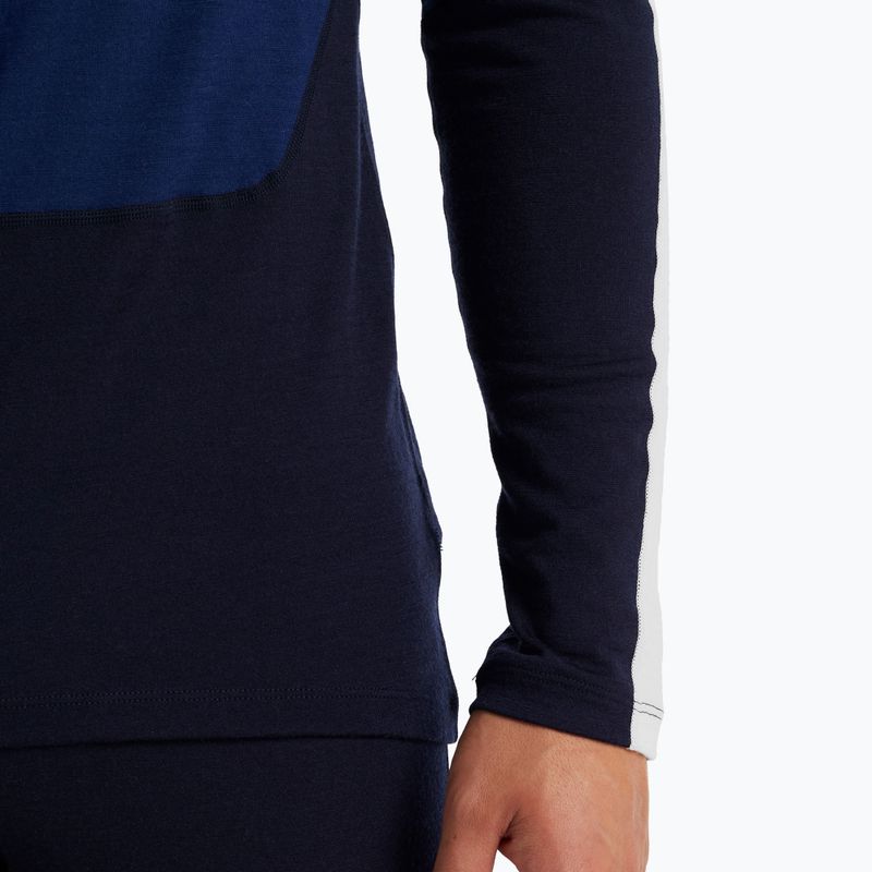 Maglia termica da uomo icebreaker 200 Oasis Sonebula High Neck navy/royal navy/snow/cb 6